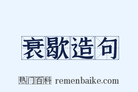 衰歇造句是什么意思的图片